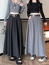 HELLO FASHION Long A-Line Skirts With Belt